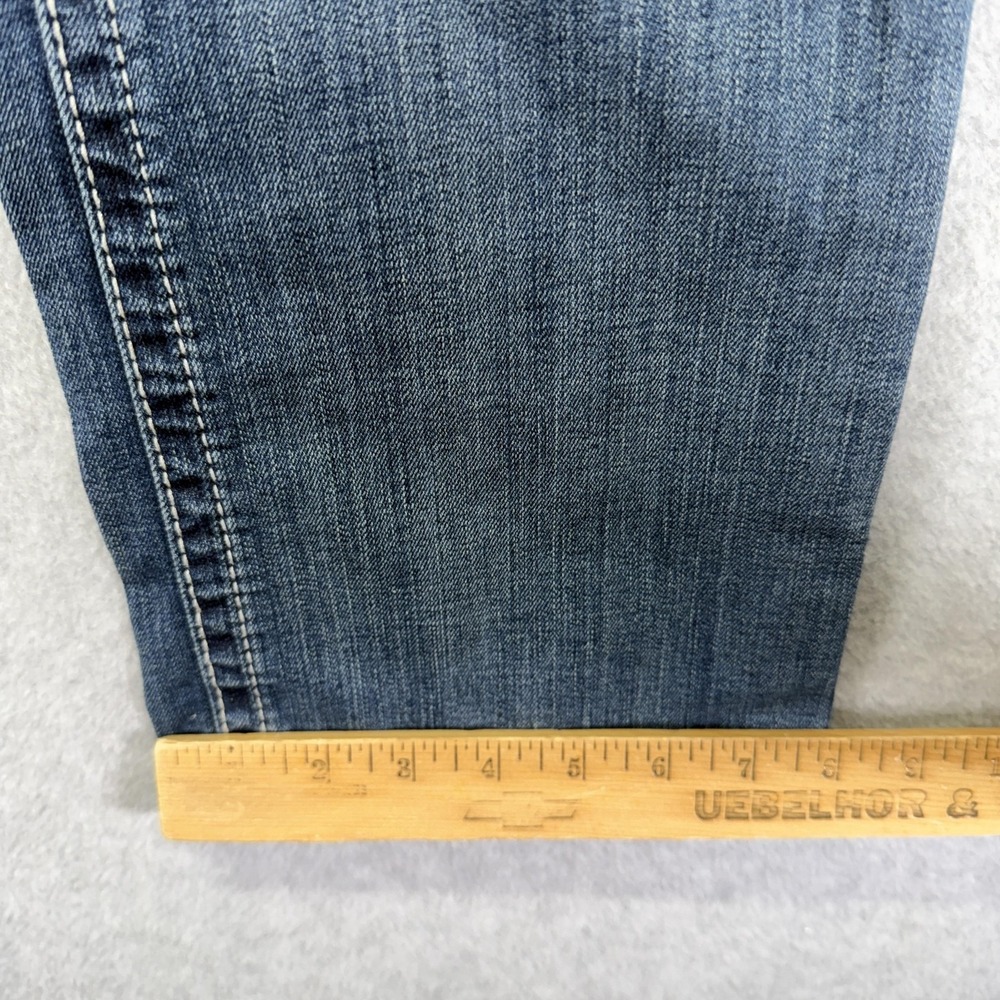 Ariat R.E.A.L. Straight Icon Jeans Womens 29S Blue Rainstorm Embroidered Stretch - Picture 5 of 8